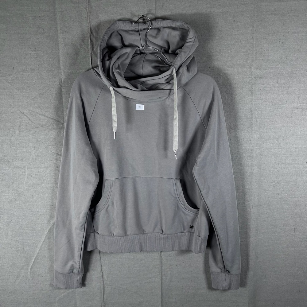 Ampersand Avenue Gray Cowl Neck‎ Hoodie Pullover Sweater Cotton Women's XL